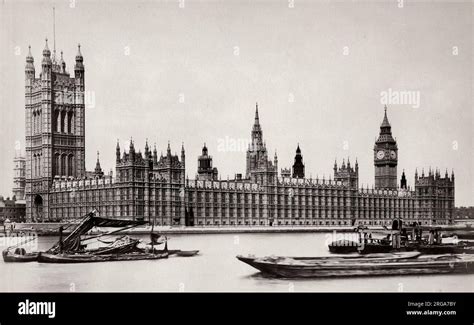 Vintage Th Century Photograph House Of Parliament Westminster