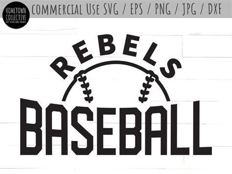 Baseball Svg Rebels Baseball Svg Youth Sports Svg Baseball | Etsy