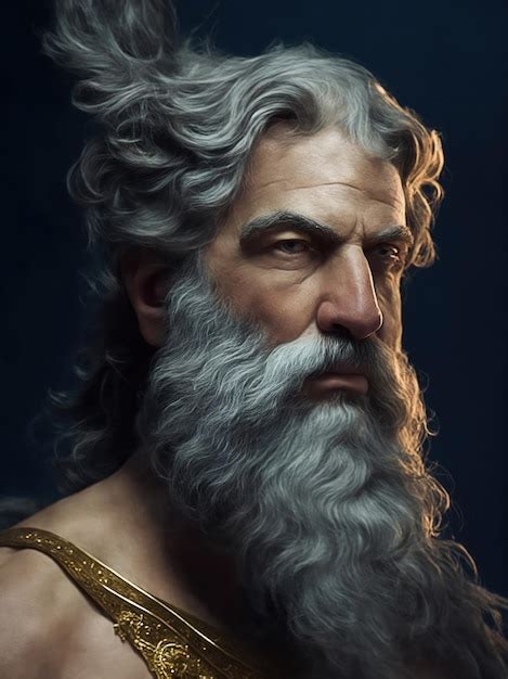 Premium Ai Image Portrait Of The Greek God Zeus Ai Generated