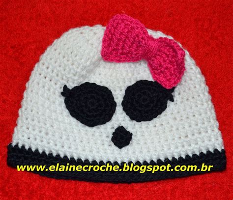 Elaine Croche Touquinha Gorro Monster High Skullette Em Croch