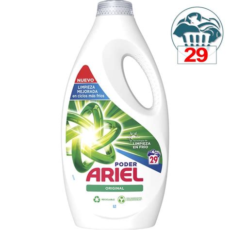 Poder detergente máquina líquido Original botella 29 dosis ARIEL