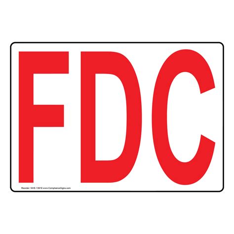 Fire Safety / Equipment FDC Sign - Fdc