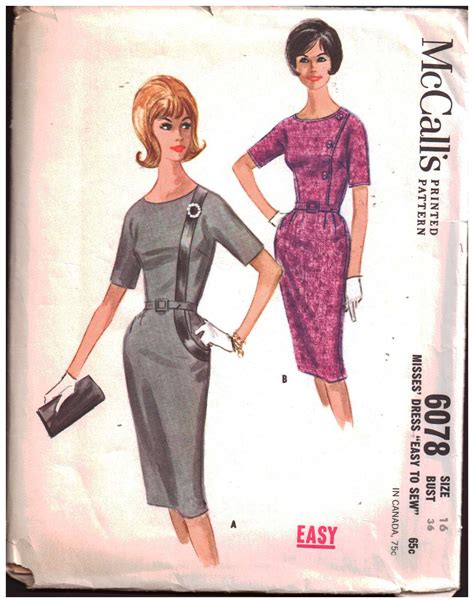 Mccall S Dress Size Bust Used Sewing Pattern