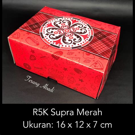 Jual Dus Kue X X Cm Supra Merah Tartan R K Dus Roti Merah Dos