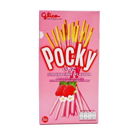 Glica Pocky Strawberry Flavour 45g - KIASU MART