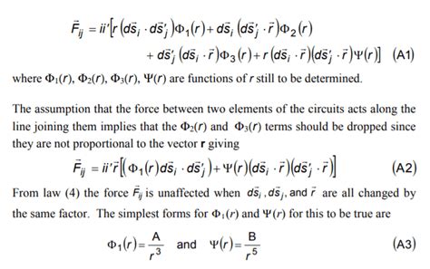 Question about Ampere's Force Law derivation