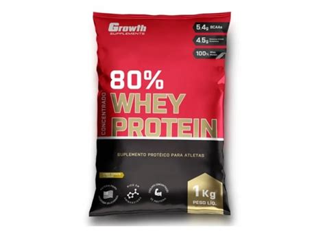 Whey Growth 1kg Suplemento 80 Whey Protein Concentrado Em Promoção é