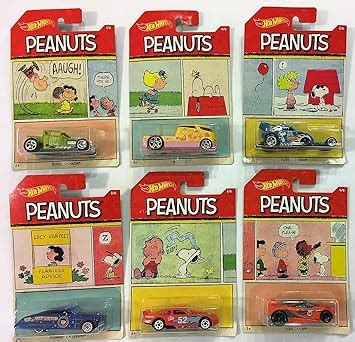 Amazon 2017 Hot Wheels PEANUTS Complete Set Of 6 CHARLIE BROWN Bone Shaker SNOOPY