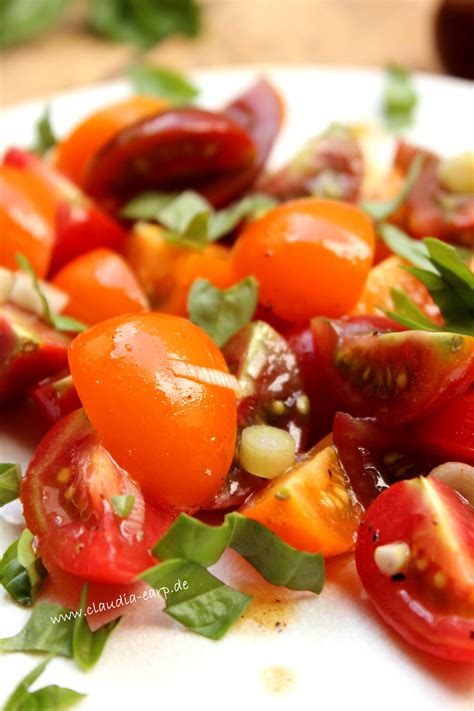 Bunter Tomatensalat Mit Basilikum Vanille Vinaigrette