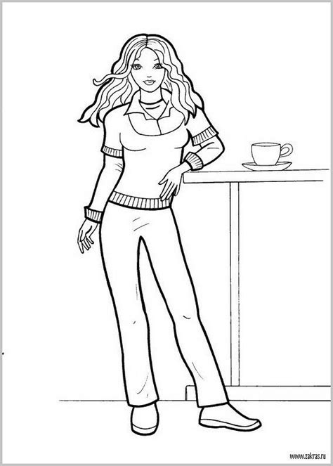 Pin By Renata On Inne Kolorowanki Woman Coloring Pages Color