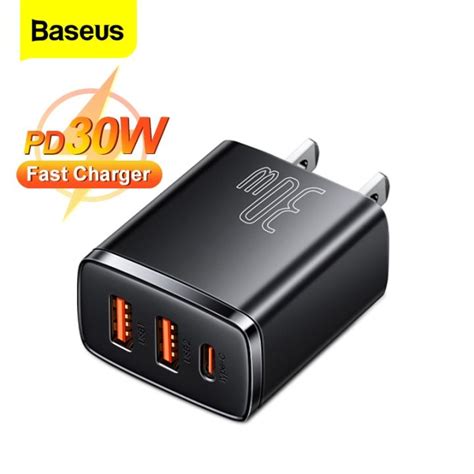 Baseus 30W USB Type C Charger Quick Charge For IPhone 14 13 12 Pro Max