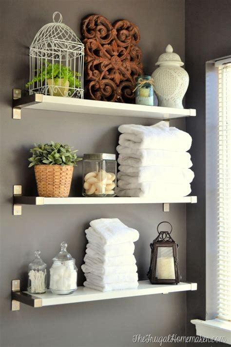 40 DIY Bathroom Shelf Ideas To Organize And Decor Bath Space