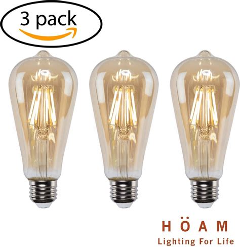 Vintage Edison Bulb 3 Pack Dimmable Led Filament Hoam