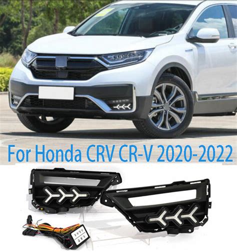 For Honda CRV CR V 2020 2022 Led DRL Front Fog Light Lamp 2 Color