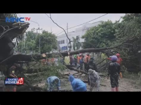 Hujan Disertai Angin Melanda Solo Puluhan Pohon Tumbang Dan Listrik