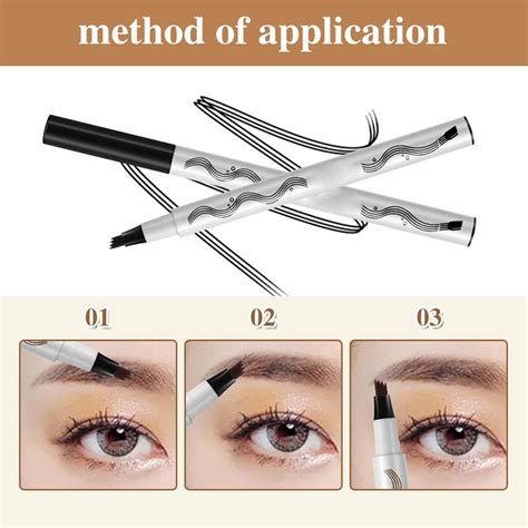 Eyebrow Pencil Retractable Soft Textured Long Wearing 2024 2ml 4 Tip Eyebrow Pencil Forked