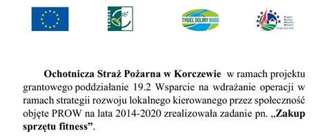 OSP KORCZEW ZAPRASZA NA ZAJĘCIA FITNESS Gmina Korczew Portal gov pl