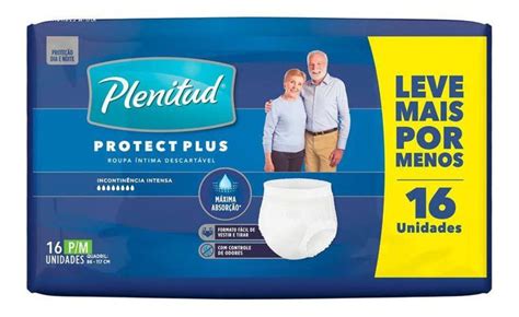 Fralda Adulto Plenitud Protect Plus Roupa Intima Descart Vel Unissex P