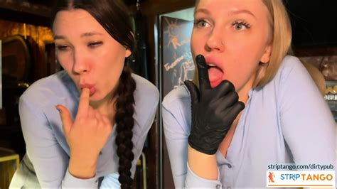 Beautiful College Student Licks Horny Babe During Their Work In A Fast Food