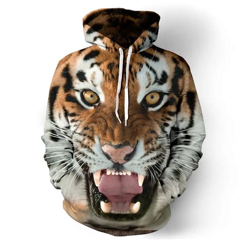 Dykhmily New Arrivals Mens Hoodies Andsweatshirts Animal 3d Printed