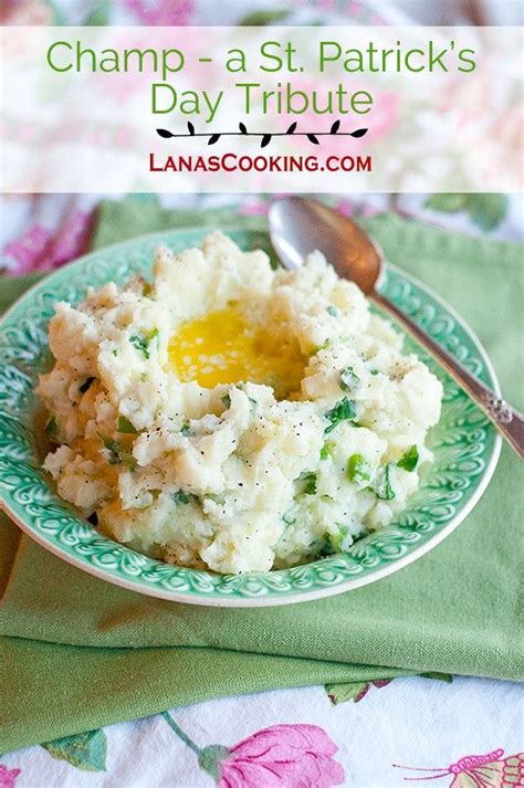 Traditional Irish Champ Creamy Mashed Potatoes With Scallions And