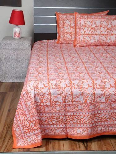 Floral Print JAIPURI HAND BLOCK PRINTED PURE COTTON BEDSHEETS For Home