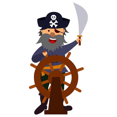 Premium Vector | Cartoon pirate vector isolated on white background