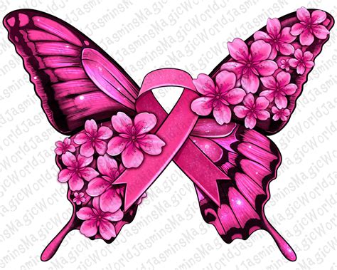 Cinta Rosa C Ncer De Mama Mariposa Png Dise O De Sublimaci N Etsy M Xico