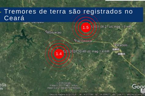 Tremores De Terra S O Registrados Em Chorozinho E Paramoti