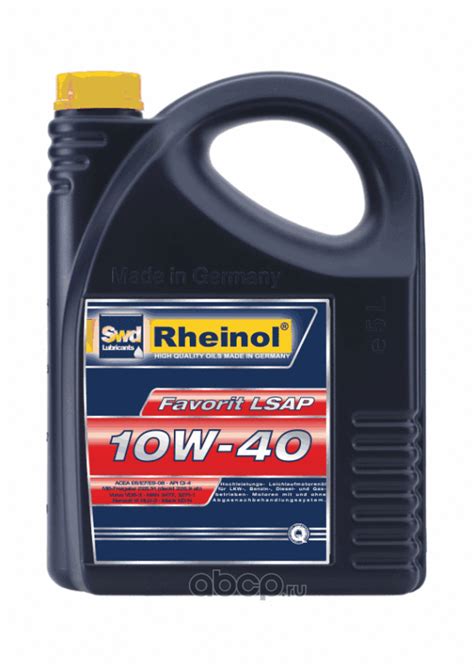 SWD Rheinol 31001570 Масло моторное SWD Rheinol ПолуСинтетика 10W-40 5 л.