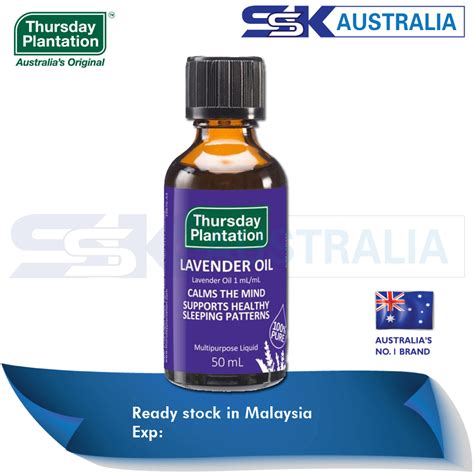 Thursday Plantation Lavender Oil 100 Pure 50ml Shopee Malaysia