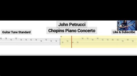 John Petrucci Chopins Piano Concerto Tab Guitar Youtube