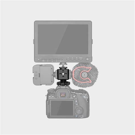 Xt Xinte Triple Hot Shoe Mount Adapter Cold Shoe Extension Mount Arri Hole For Camera Cage