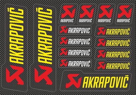 Akrapovic Decals Stickers For Exhaust Graphic Set Vinyl Etsy