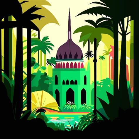 Premium Vector Mosque Illustration