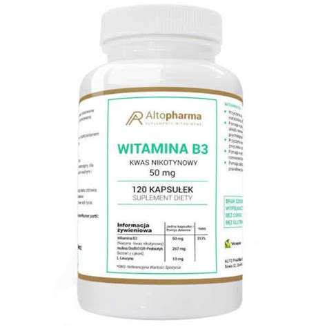 ALTO PHARMA Witamina B3 50 mg Niacyna 120 kaps cena 15 90 zł Sklep