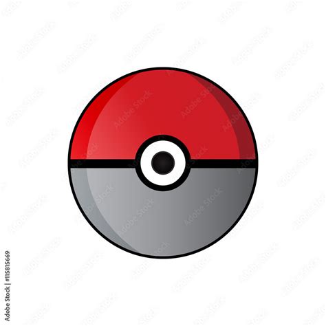 Pokeball Icon Vector Isolated On White Background Stock Vector Adobe