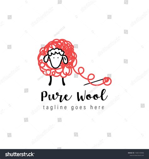 Pure Wool Logo Design Icon Design Stock Vector (Royalty Free) 1506143996