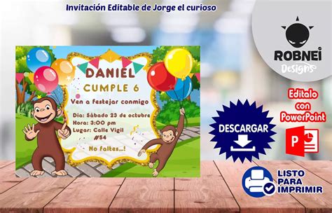 Descargar Invitaci N De Jorge El Curioso Gratis