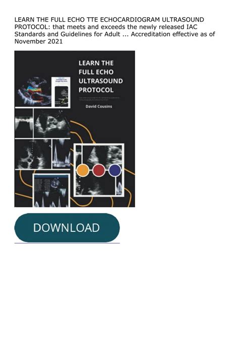 Download ⚡️(PDF) ️ LEARN THE FULL ECHO TTE ECHOCARDIOGRAM ULTRASOUND PROTOCOL: t