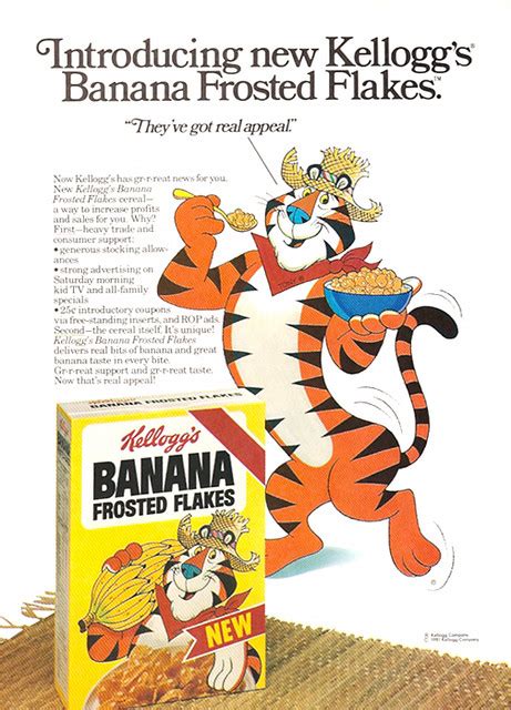 1981 Kelloggs Banana Frosted Flakes Cereal Ad A Photo On Flickriver