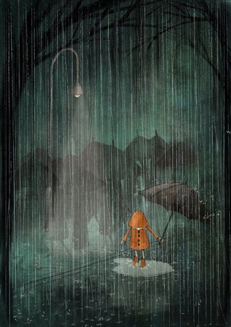 The Rain Art Print 3 Different Sizes - Etsy Sweden | Illustration, Illustratör, Konst