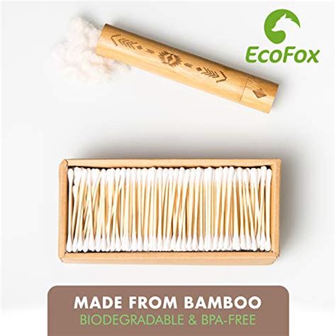 Bamboo Cotton Swabs 1000 Count Biodegradable And Organic Wooden Cotton