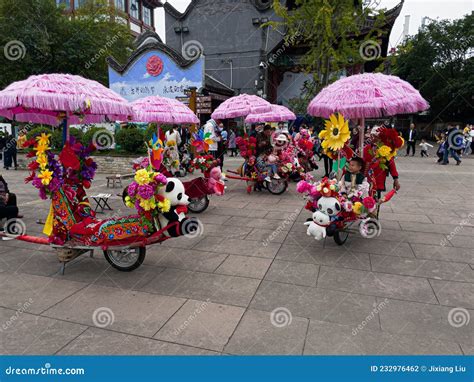 Traditional Rickshaw in Chengdu, China. 24 Oct 2021 Editorial Photography - Image of parked ...