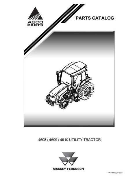 Agco Technical Publications Massey Ferguson Tractors Agricultural Wheeled 4608 4609 4610