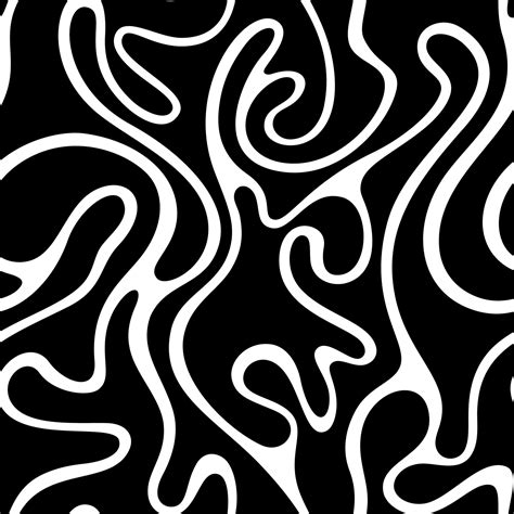 Stock Simple Vector Seamless Pattern Of Smooth Abstract Flowing Shapes