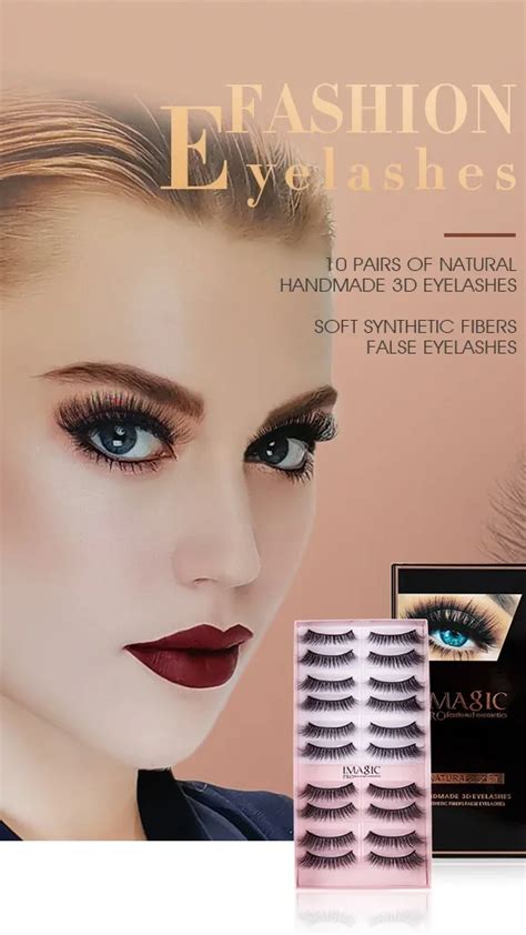 Imagic Hot Pairs Set Natural Black Long Sparse Cross False Eyelashes Set Thick Fake Eye