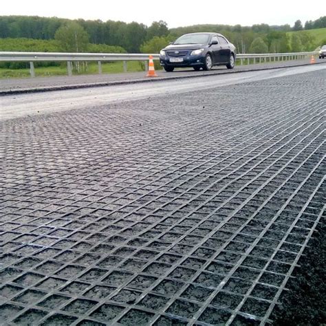 High Tensile Basalt Fiber Mesh Geo Grid Fiberglass Geogrid For Asphalt