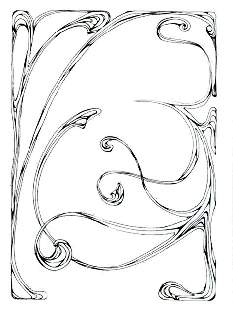 Art Nouveau Line Art