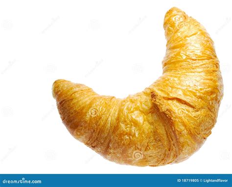 Golden Croissant Isolated On White Background Royalty Free Stock Photo ...